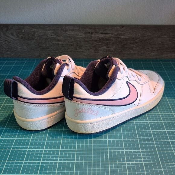 Nike White and Pink Sneakers Classic Air Force 1 Design - Picture 2 of 10